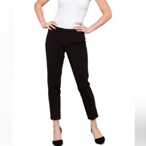 NWT Liverpool Tyler Textured Black Trousers with Elastic Waist Sz 10/30
